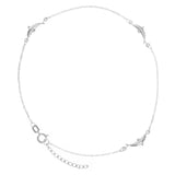14K White Gold Dolphin Anklet Adjustable 9" to 10" length