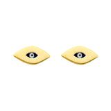 14K Yellow Gold Evil Eye Earring