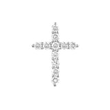 Diamond Cross Pendant 1/8tcw 14K White Gold - by Dazyle