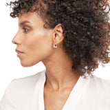 Thick Bar Huggie Earrings - 14K Yellow Gold - by Dazyle