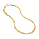 14K Yellow Gold Cable Chain Necklace - Pear Shape Lobster Clasp - 18 Inches Long - by Dazyle