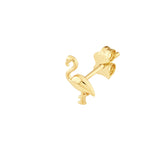 Flamingo Stud Earrings | 14K Yellow Gold | Sweet - by Dazyle