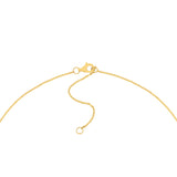Diamond Pave Heart Pendant Necklace - 14K Yellow & White Gold 18 Inch - by Dazyle