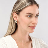 Large Button Earrings - 14K Yellow Gold - by Dazyle