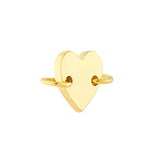 Heart Charm Spool Charm Jump Ring Closure 14K Yellow Gold - by Dazyle