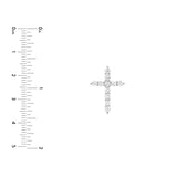 Diamond Cross Pendant (3/4tcw) - 14K White Gold - Pendant - by Dazyle