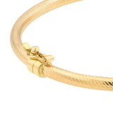 Gold Linear Pattern Bangle | Box Lock | 14K Yellow Gold | Bracelet - by Dazyle