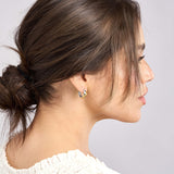 Two-Tone Twisted Round Hoop Earrings - 14K Yellow & White Gold - by Dazyle