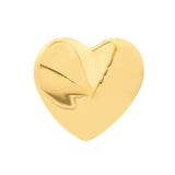 Extra Large Puffy Heart Earrings - 14K Yellow Gold - - by Dazyle