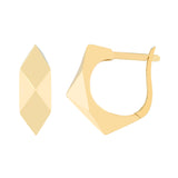 Geometric Dome Earrings - 14K Yellow Gold - by Dazyle