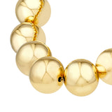 14K Yellow Gold 12mm Beaded Bracelet - 8.5 inches - by Dazyle