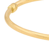 Gold Linear Pattern Bangle | Box Lock | 14K Yellow Gold | Bracelet - by Dazyle