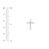 Diamond Cross Pendant (1/2tcw) - 14K White Gold - Pendant - by Dazyle