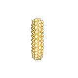 Bobble Textured Round Hoop Earrings - 14K Yellow Gold - by Dazyle