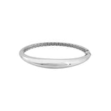 Polished Dome Bangle | Box Lock | 14K White Gold | Bracelet - by Dazyle