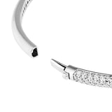 Diamond Pave Teardrop Bypass Bangle in White Gold - 14K White Gold - by Dazyle
