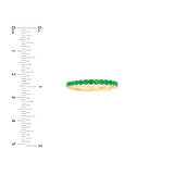 Emerald Gemstone Stackable Band - 14K Yellow Gold - Size 4 - by Dazyle