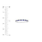 Diamond and Sapphire Eternity Band - 14K White Gold - Size 4 - by Dazyle