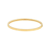 14K Yellow Gold Fluted Hinge Weave Bangle Bracelet - 14K Yellow Gold - by Dazyle