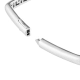 Pave Diamond Square Bangle - 14K White Gold - by Dazyle