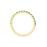 Emerald Gemstone Stackable Band - 14K Yellow Gold - Size 4 - by Dazyle