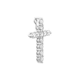 Diamond Cross Pendant (1/2tcw) - 14K White Gold - Pendant - by Dazyle