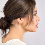 9.8mm Round Hoop Polished Earrings - 14K Yellow Gold - by Dazyle