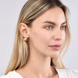Polished Button Earrings | 14K Yellow Gold | Omega Back | Elegant Earrings - 14K Yellow Gold