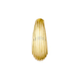 Fluted Polished Round Hoop Earrings - 14K Yellow Gold - by Dazyle