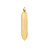 Puffy Square Shape Hoop Earrings - 14K Yellow Gold Hinge Closure - by Dazyle