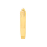 15mm Round Square Tube Hoop Earrings - 14K Yellow Gold - by Dazyle