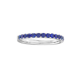 Sapphire Gemstone Stackable Band in 14K White Gold - - by Dazyle