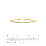 Diamond Eternity Flexi Tennis Bangle 2.2mm Diamonds 2-5/8ctw Box Lock Closure - 14K Yellow Gold 7.0 Inches - by Dazyle