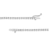 Diamond 16' Tennis Necklace 4-1/4tcw Classic & Sparkling Cable Chain 14K White Gold - by Dazyle