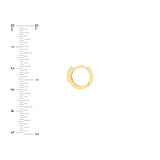 Double Bar Ascending Diamond Hoop Earrings - 14K Yellow Gold - by Dazyle