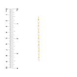 Long Dangle Earrings 14K Yellow Gold Post & Nut Closure - by Dazyle