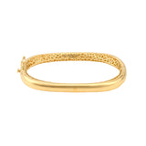 Polished Semi Round Bangle Bracelet - 14K Yellow Gold - by Dazyle