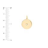 Diamond Round Locket Pendant - 14K Yellow Gold (1/10tcw) - by Dazyle