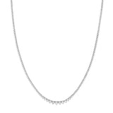 17 Inch Diamond Graduated Half Tennis Necklace 3 Carat - 14K White Gold - by Dazyle