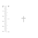 Diamond Cross Pendant 1/8tcw 14K White Gold - by Dazyle