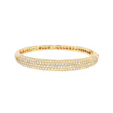 Diamond Pave Bangle (5-3/8tcw) - 14K White Gold - by Dazyle