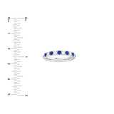 Sapphire & Diamond Eternity Band (1-1/2tcw) - 14K White Gold - by Dazyle
