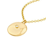 Diamond Round Locket Pendant - 14K Yellow Gold (1/10tcw) - by Dazyle
