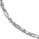 Sterling Silver Chain - 5.80mm Figaro Chain - 7.25 Inch - by Dazyle
