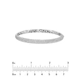 Diamond Pave Bangle 3ctw Half Pave Diamonds Brilliant & Bold 14K White Gold Curb Chain - by Dazyle