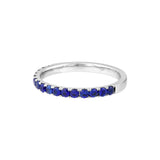 Sapphire Gemstone Stackable Band in 14K White Gold - - by Dazyle