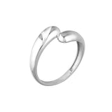 Sterling Silver Polished Bypass Ring - Sterling Silver - by Dazyle
