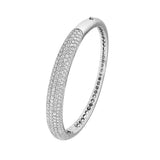 Diamond Pave Bangle (5-3/8tcw) - 14K White Gold - by Dazyle