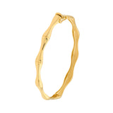 Polished Bamboo Style Bangle Bracelet | 14K Yellow Gold | Box Lock | Elegant Bangle - 14K Yellow Gold