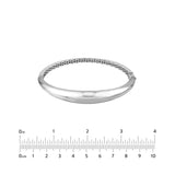 Sterling Silver Graduated Bangle Bracelet - Hinge Closure - by Dazyle